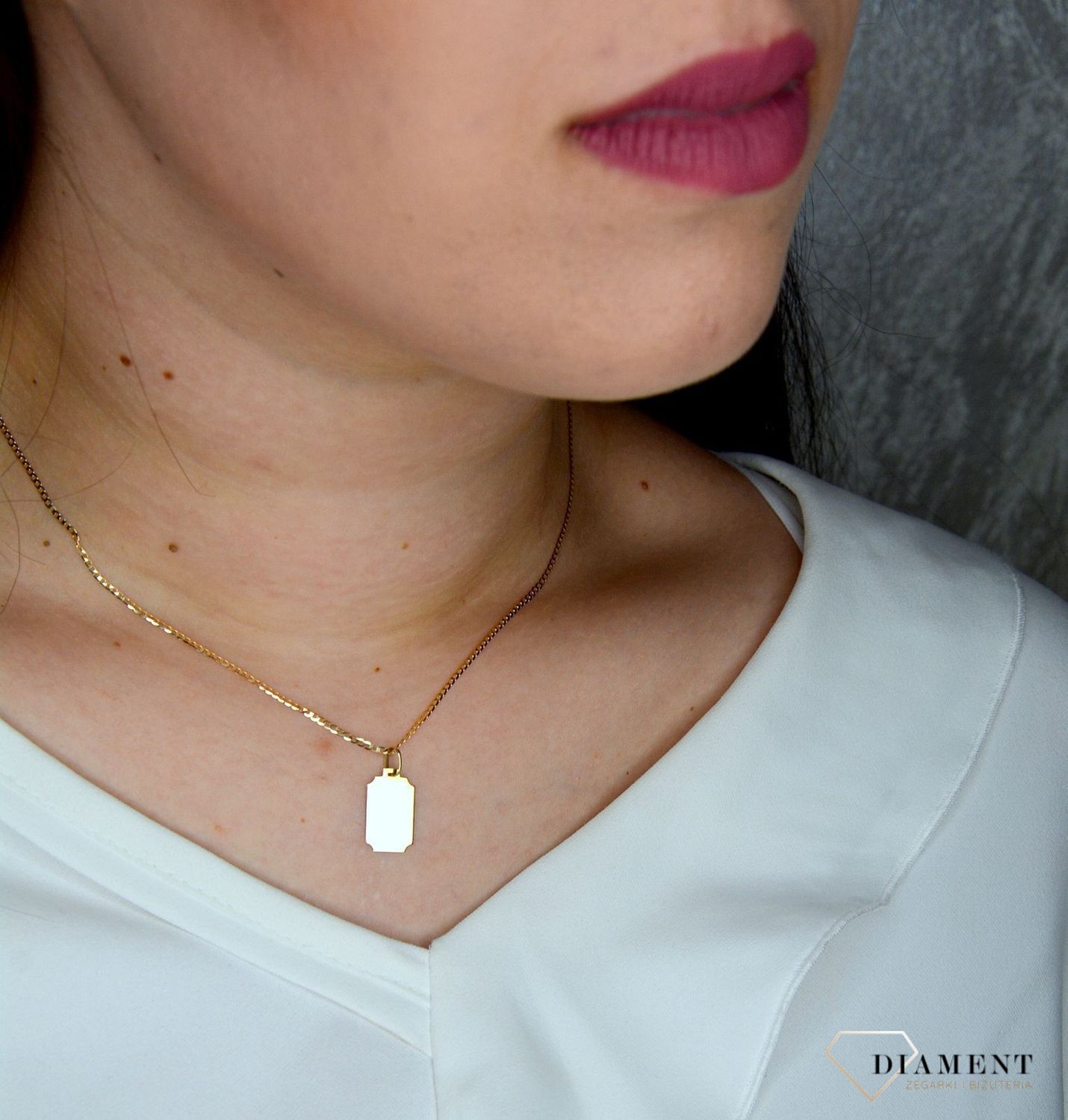 Złota zawieszka 585 blaszka DIA-ZAW-0957-585.jpg