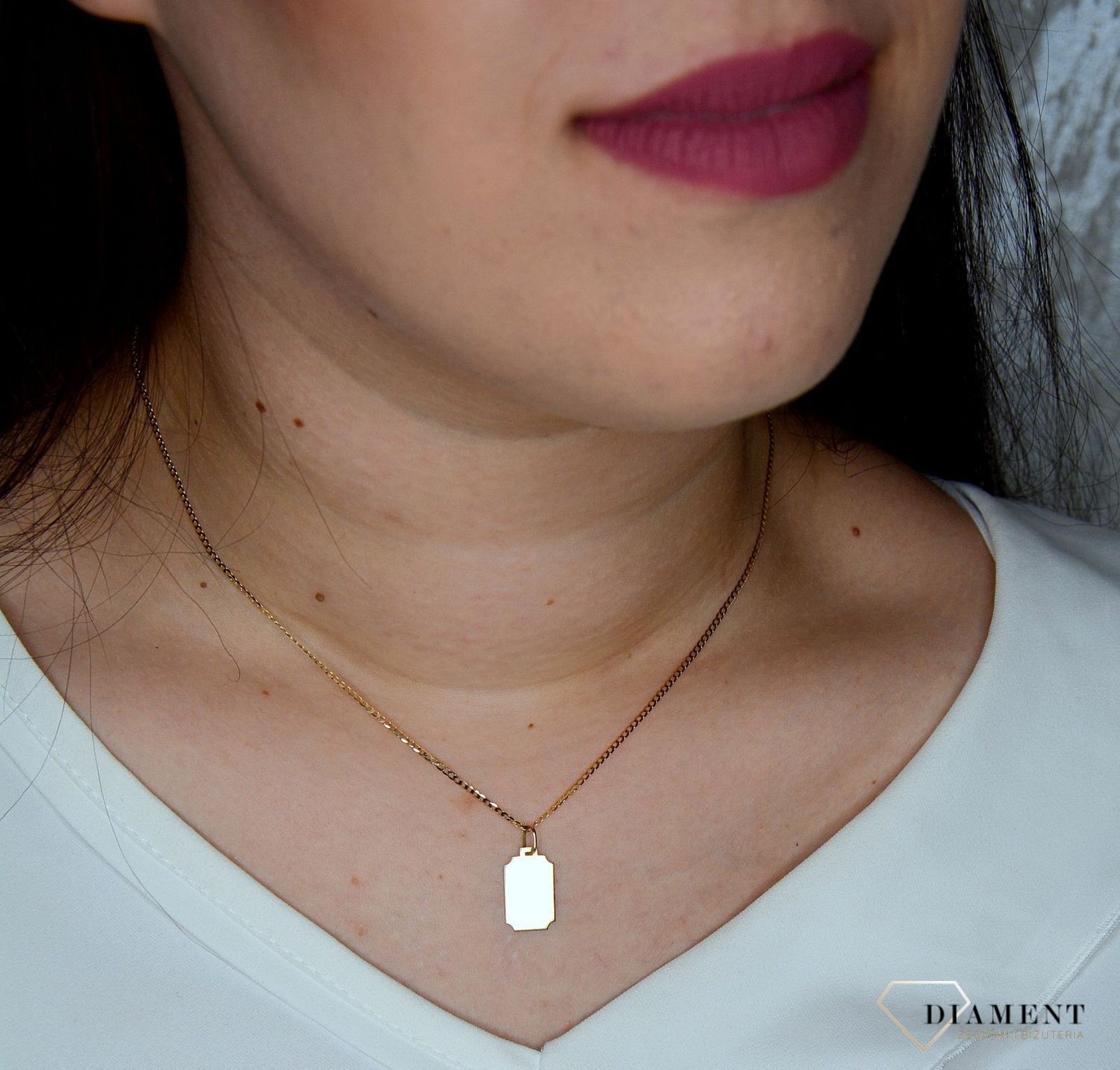 Złota zawieszka 585 blaszka DIA-ZAW-0957-585.jpg