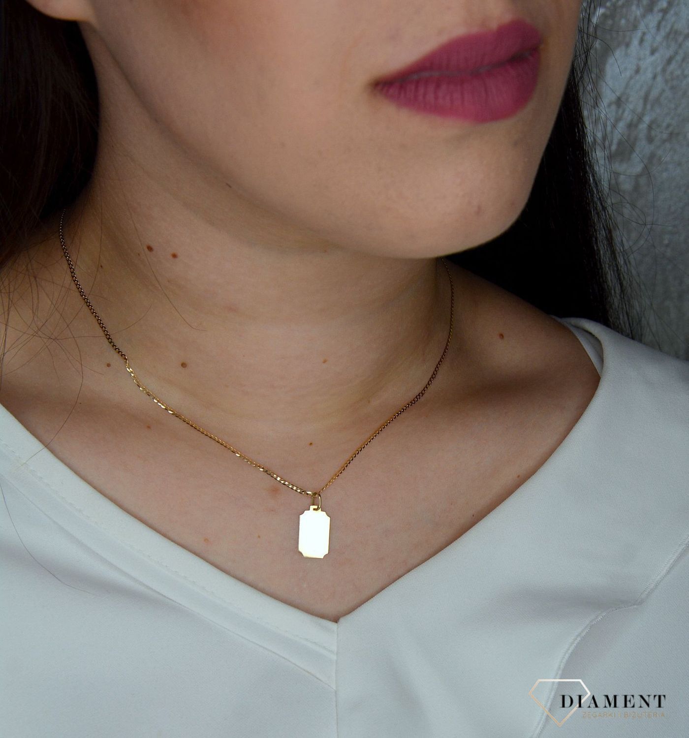 Złota zawieszka 585 blaszka DIA-ZAW-0957-585.jpg