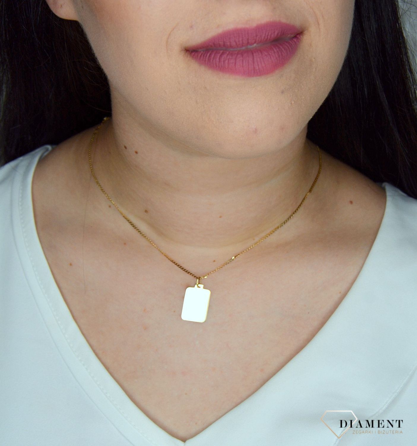Złota zawieszka 585 blaszka gładka DIA-ZAW-0958-585.jpg