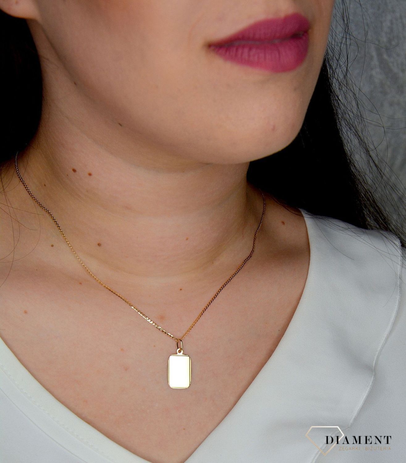 Złota zawieszka 585 blaszka DIA-ZAW-0959-585.jpg