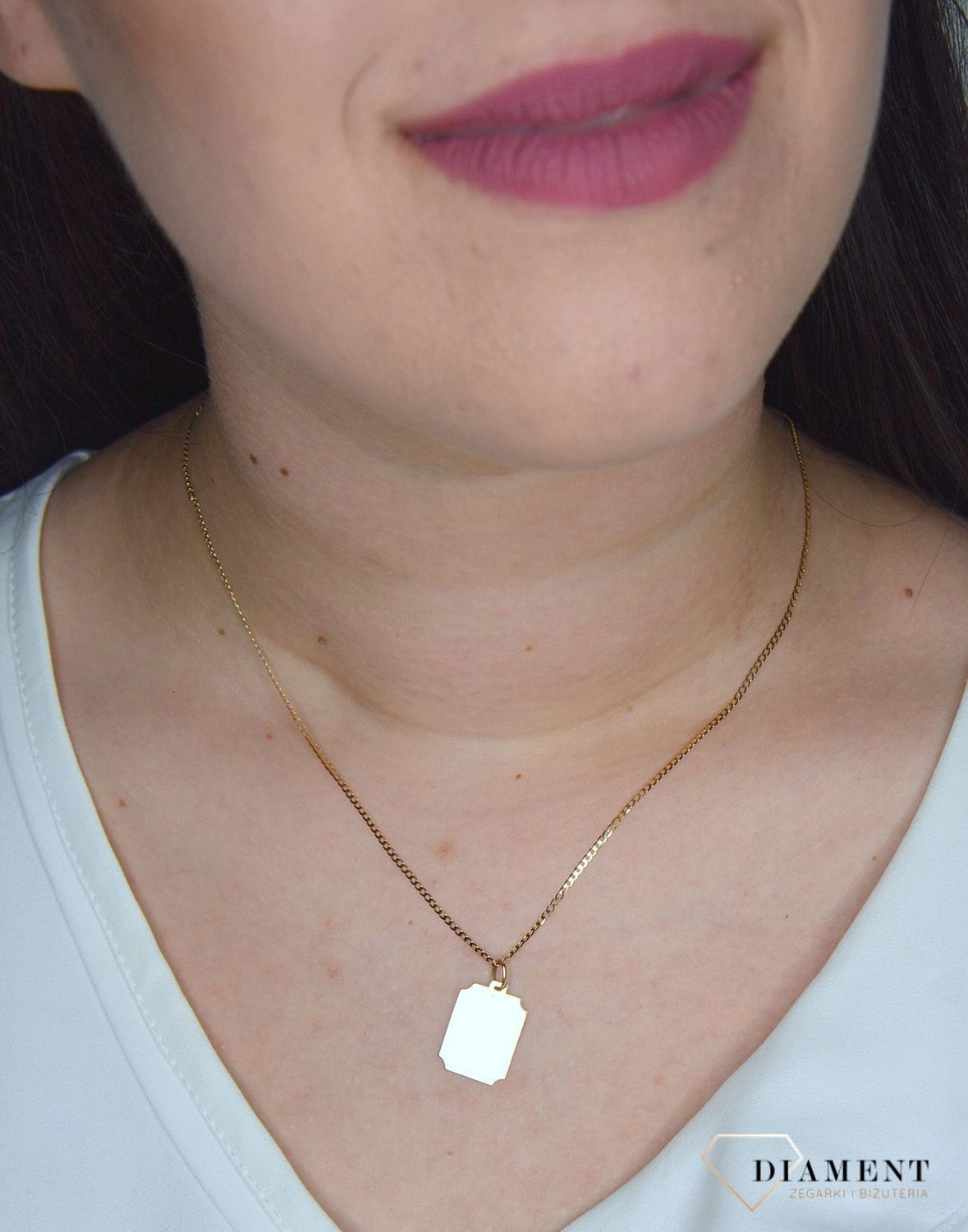 Złota zawieszka 585 blaszka DIA-ZAW-0961-585.jpg