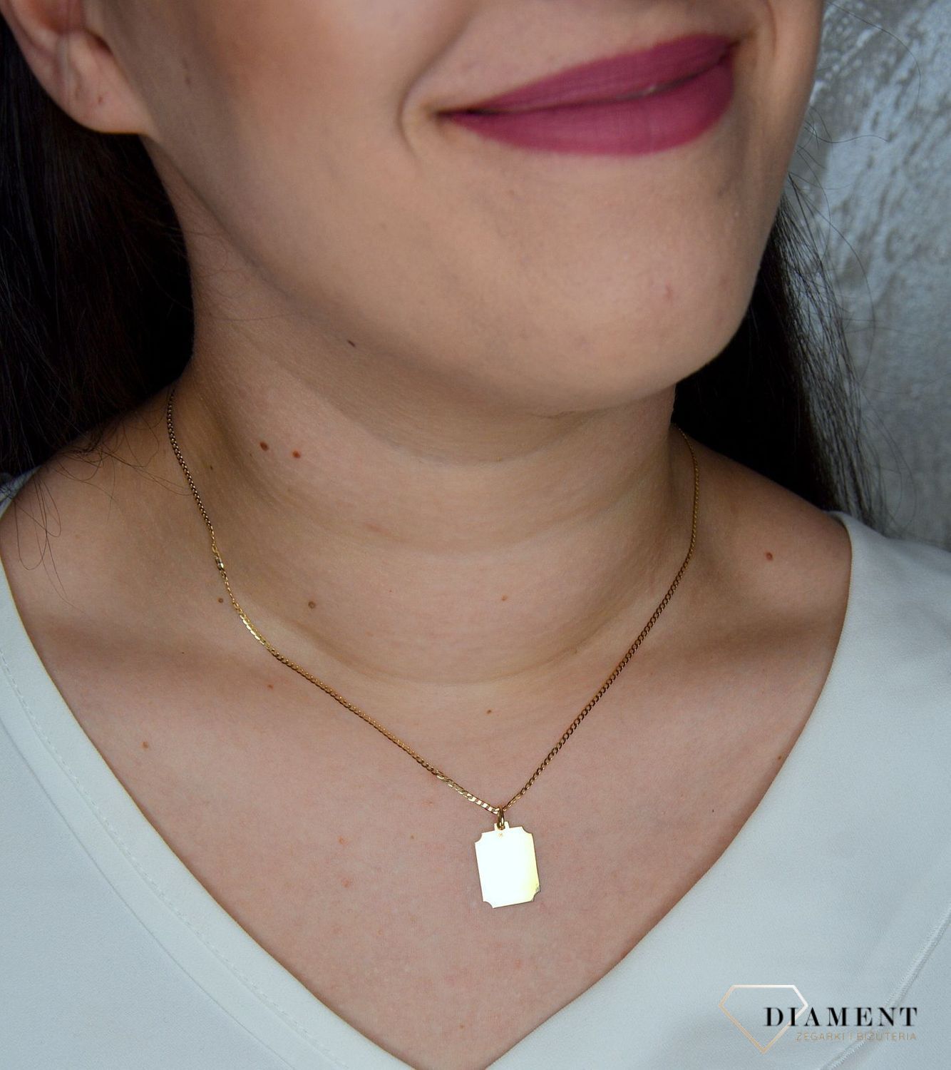 Złota zawieszka 585 blaszka DIA-ZAW-0961-585.jpg