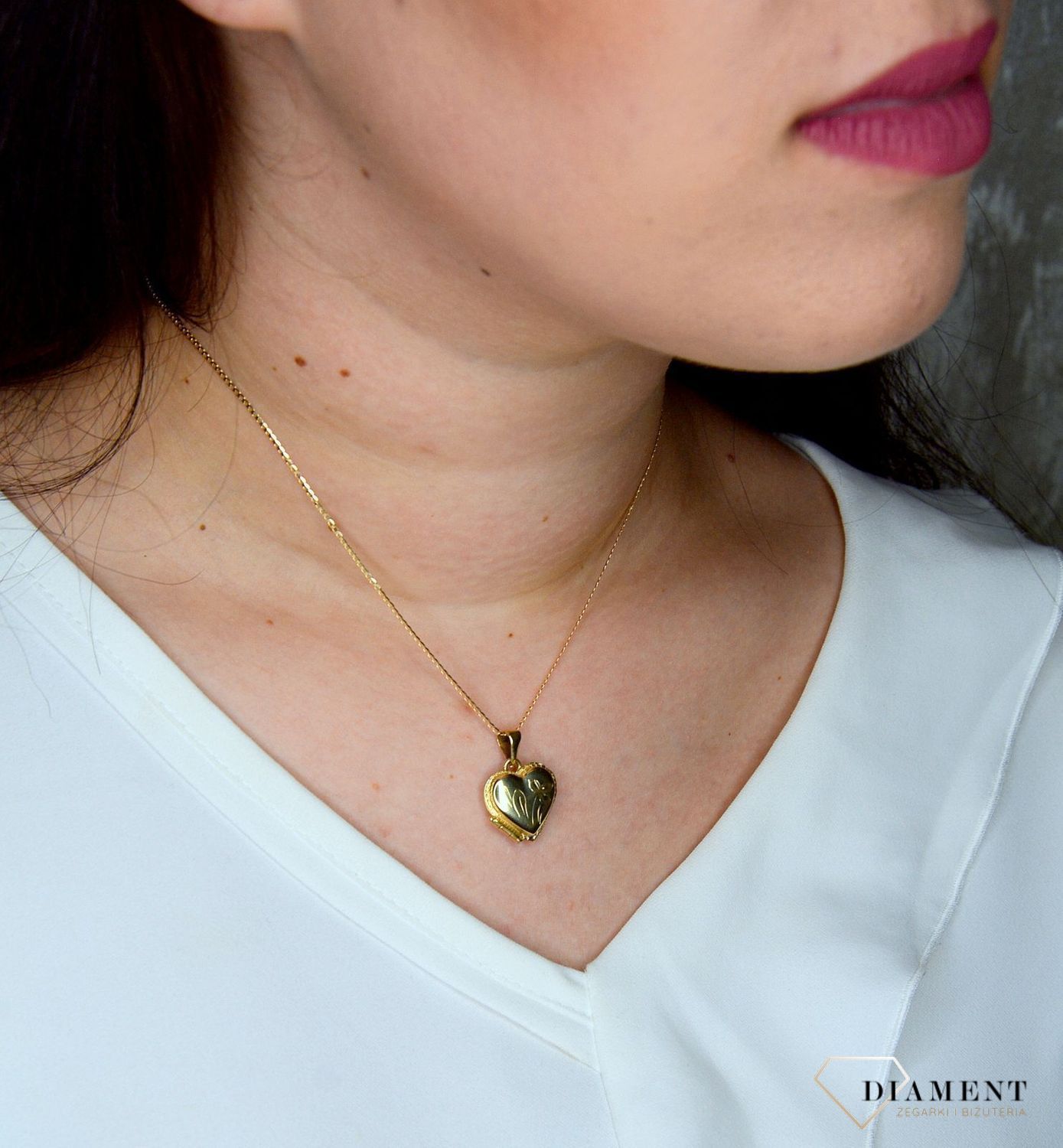 Złota zawieszka 585 puzderko serce DIA-ZAW-0966-585.jpg