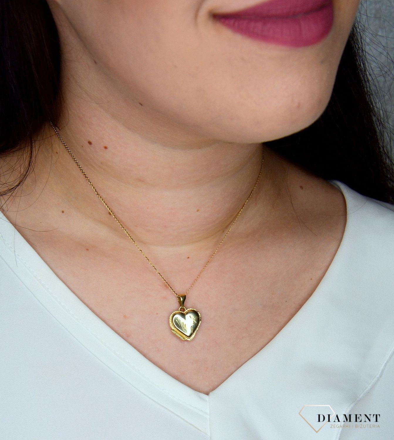 Złota zawieszka 585 puzderko serce DIA-ZAW-0966-585.jpg