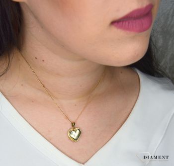 Otwierana zawieszka w kształcie serca marki Diament wykonana ze złota próby 585. Piękny sekretnik w którym można schować fotografię bliskiej osoby lub liścik z wyznaniem. (4).JPG