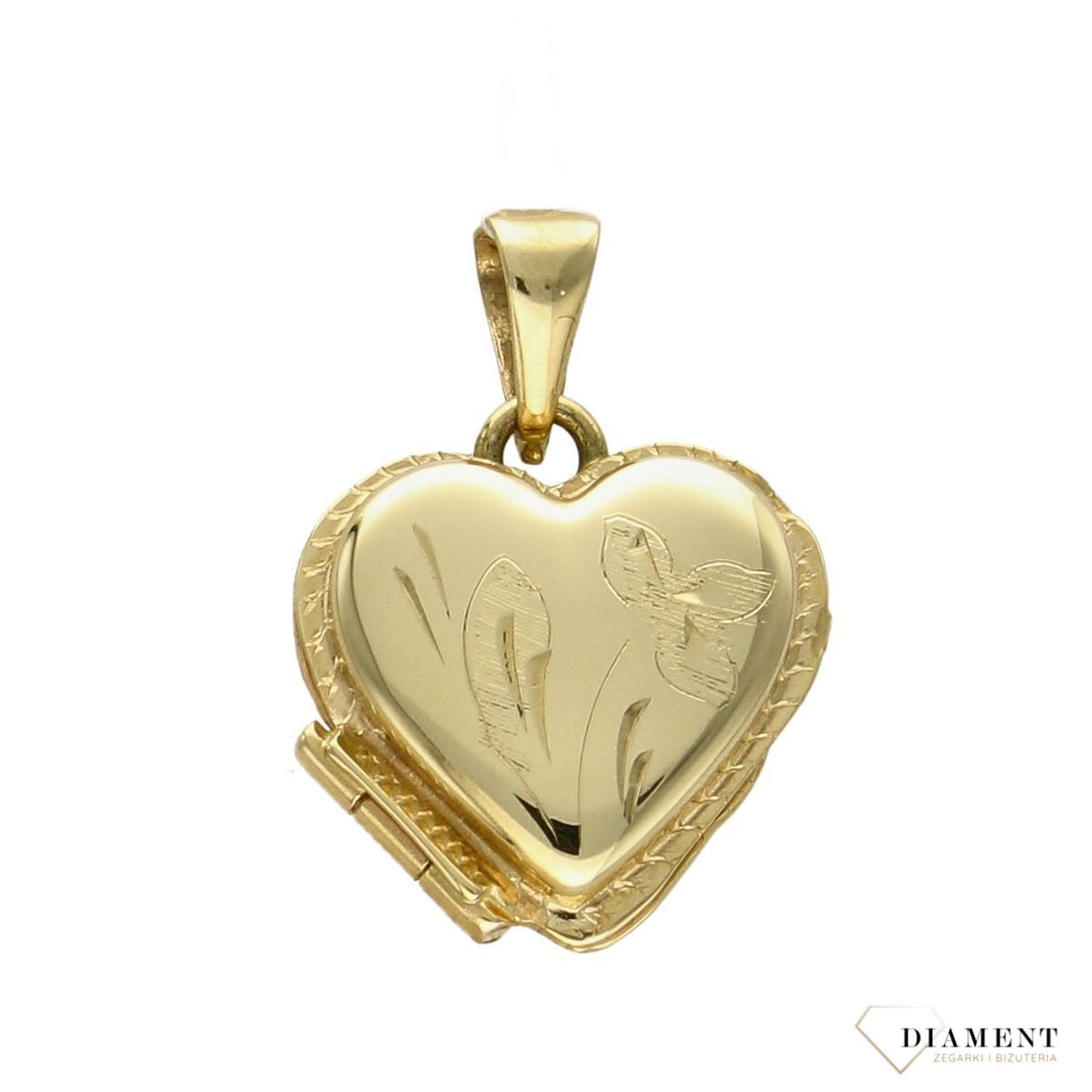 Złota zawieszka 585 puzderko serce DIA-ZAW-0966-585.jpg