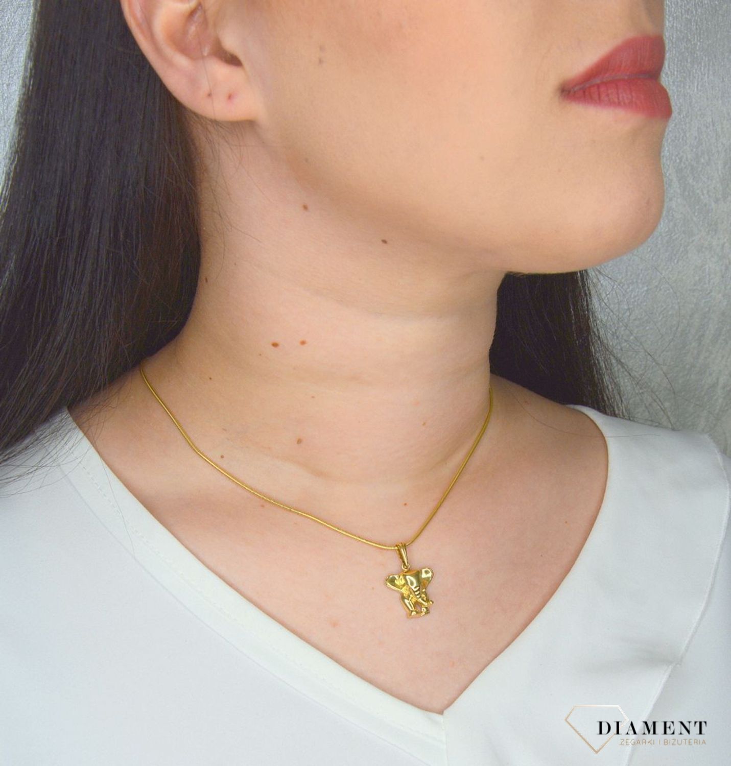 Złota zawieszka 585 słoń DIA-ZAW-0968-585.jpg