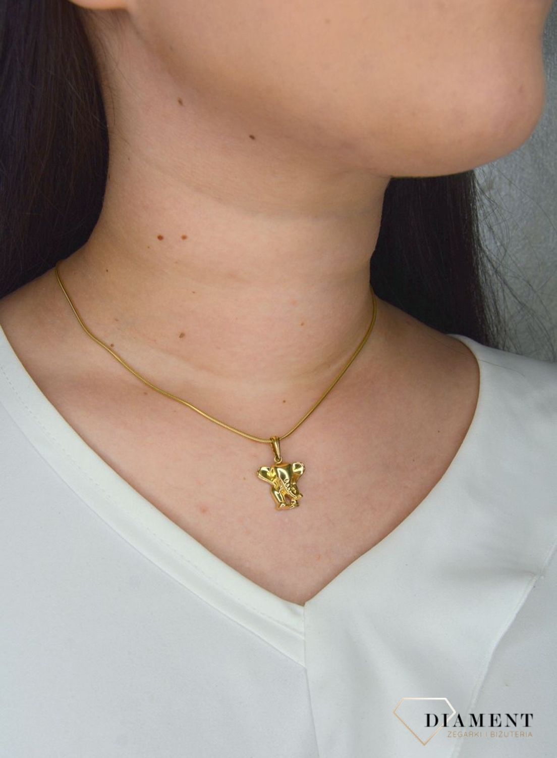 Złota zawieszka 585 słoń DIA-ZAW-0968-585.jpg