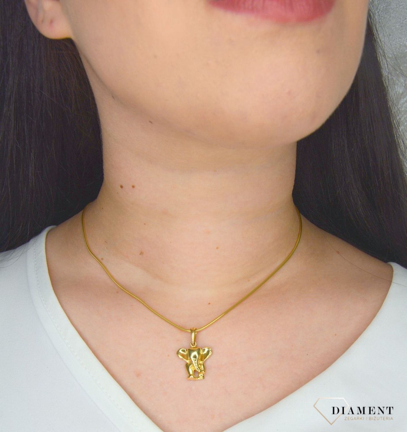 Złota zawieszka 585 słoń DIA-ZAW-0968-585.jpg