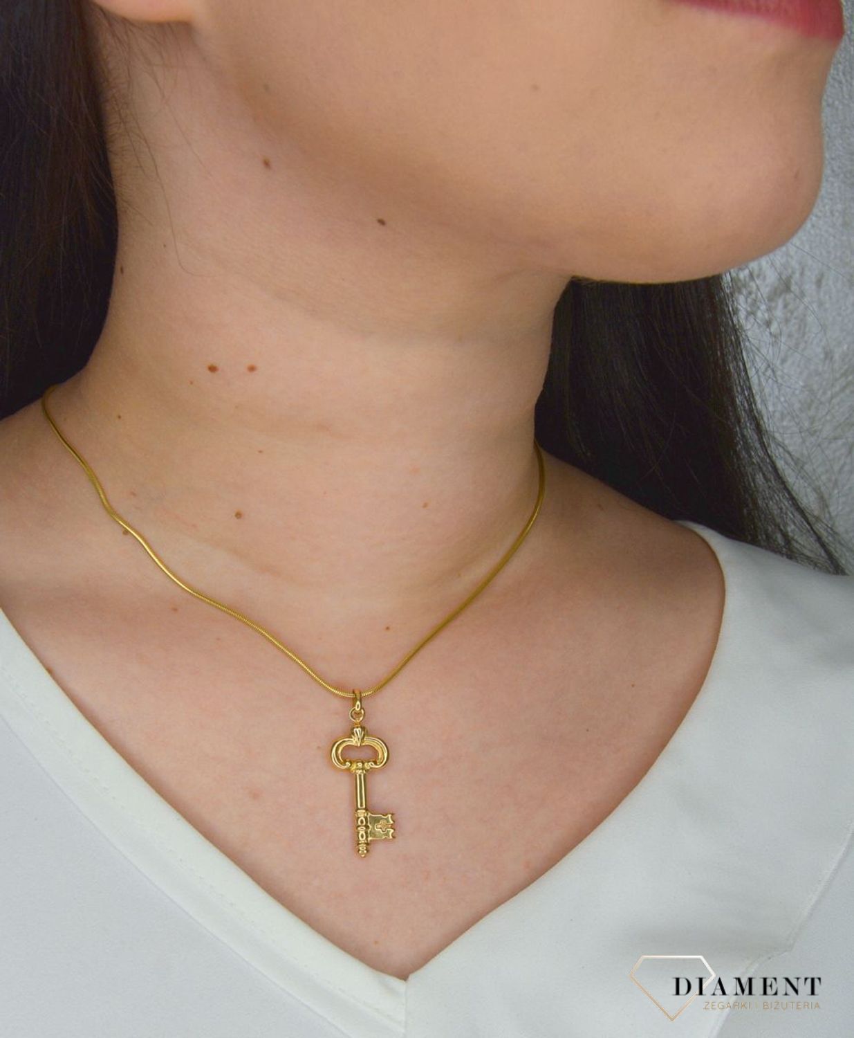 Złota zawieszka 585 klucz DIA-ZAW-0970-585.jpg