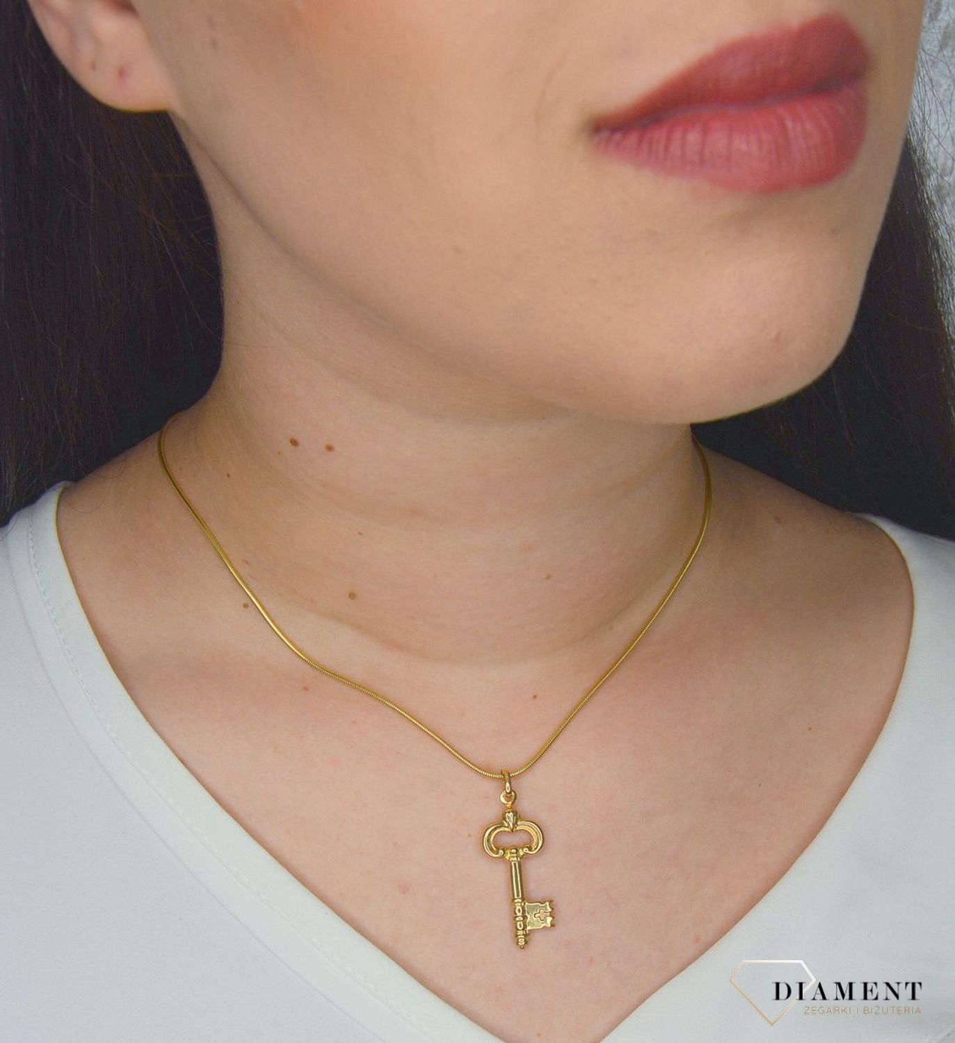 Złota zawieszka 585 klucz DIA-ZAW-0970-585.jpg