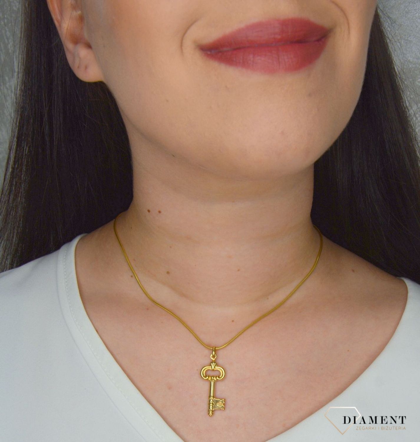 Złota zawieszka 585 klucz DIA-ZAW-0970-585.jpg