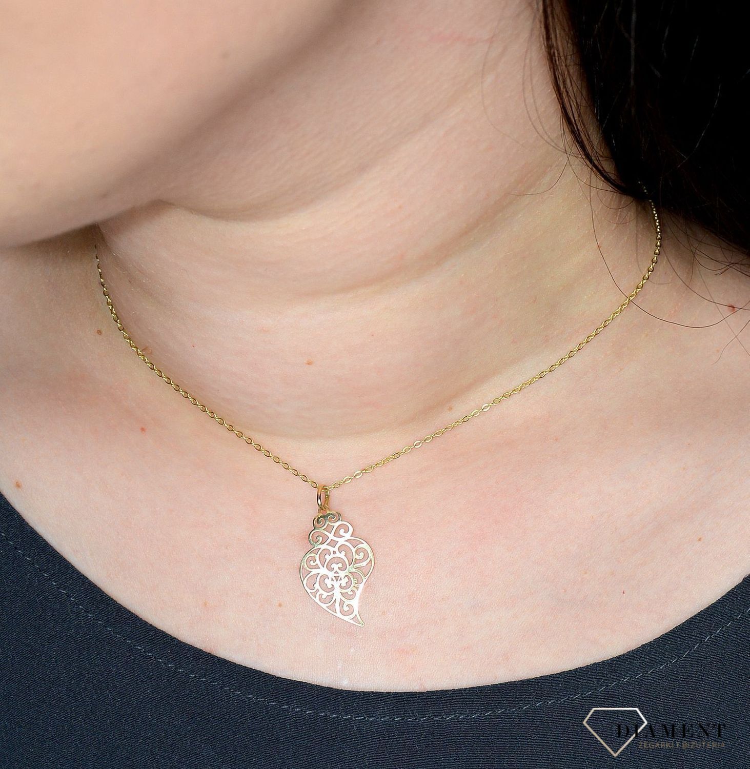 Złota zawieszka 585 serce ażurowe DIA-ZAW-0971-585.jpg