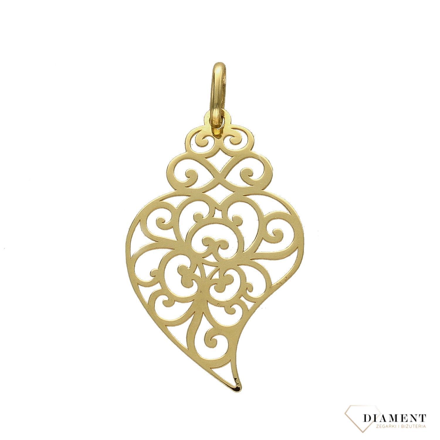 Złota zawieszka 585 serce ażurowe DIA-ZAW-0971-585.jpg