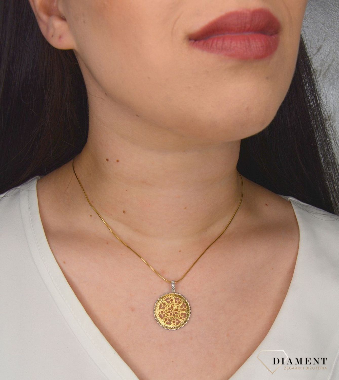 Złota zawieszka 585 okrągły ażur DIA-ZAW-0979-585.jpg