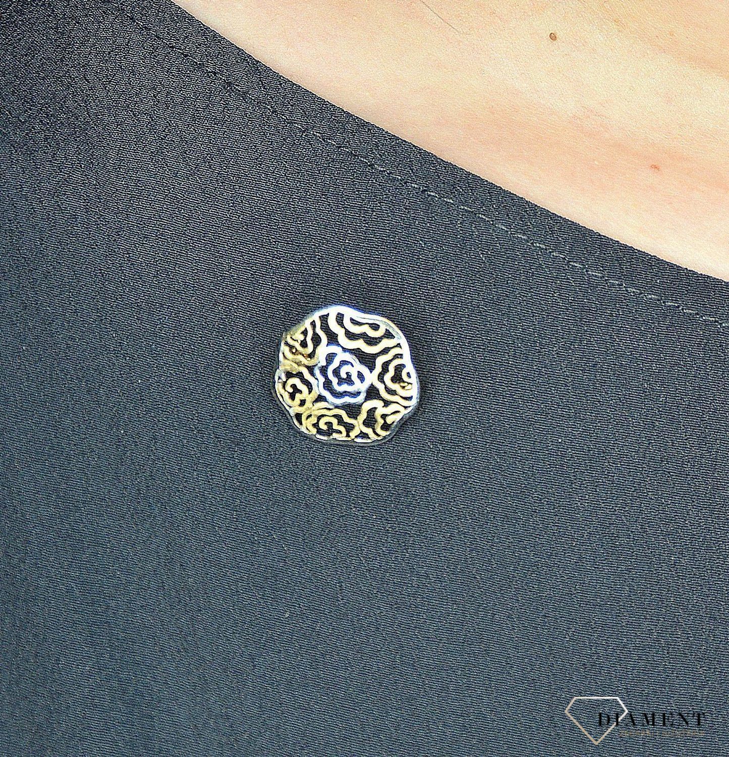 Złota broszka 585 kwiat DIA-ZAW-0982-585.jpg