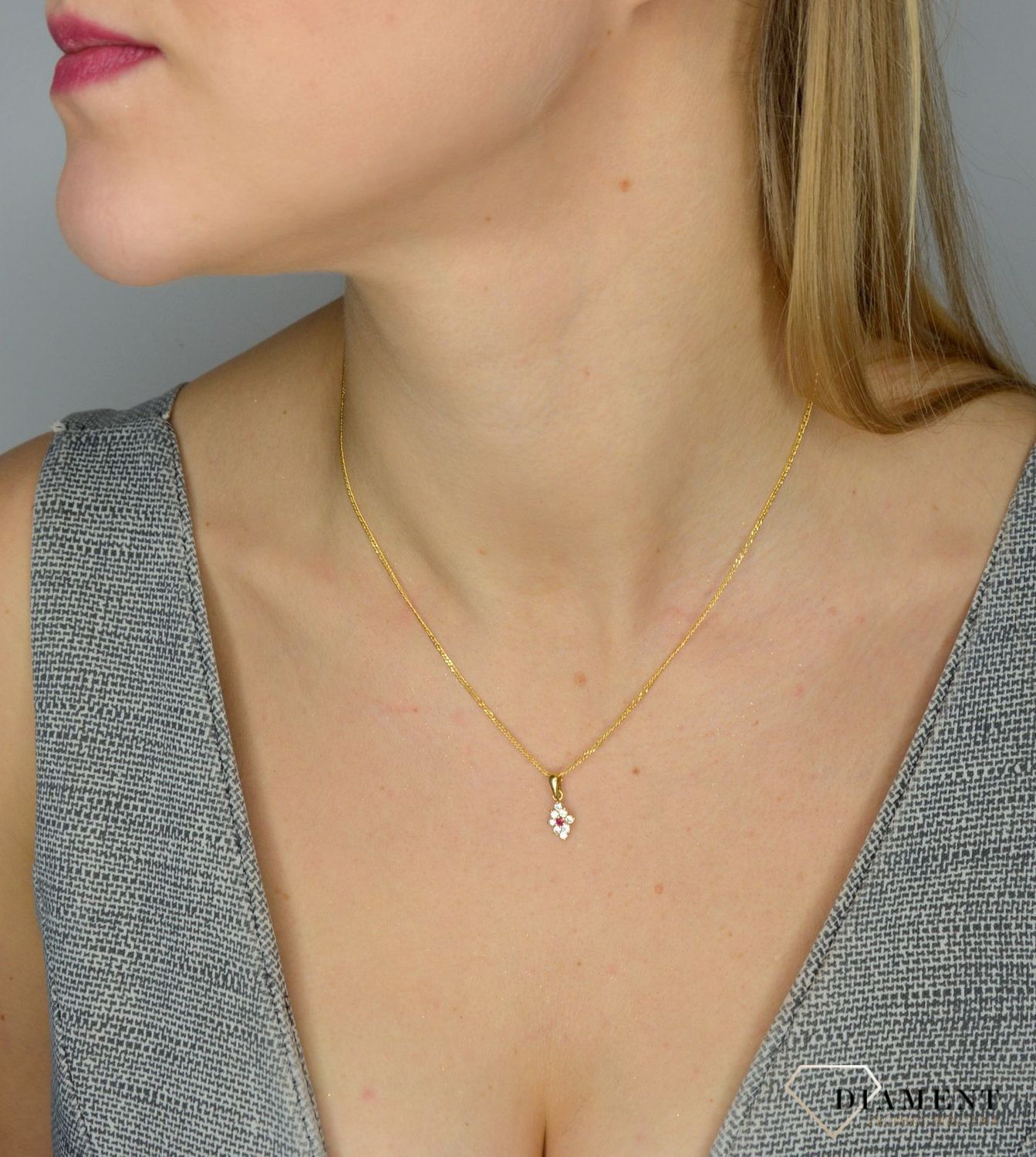 Złota zawieszka 585 z cyrkonią DIA-ZAW-0997K-585.jpg