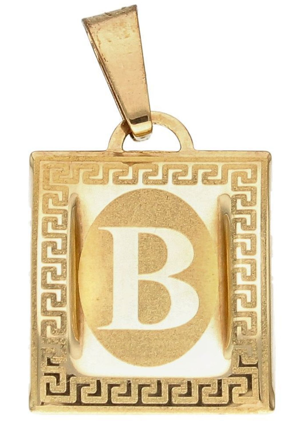 Złota zawieszka literka B na papirusie DIA-ZAW-10023-333. Wisiorek został wykonany z najwyższej jakości złota próby 333 na papirusie. Złoty wisiorek literka B na papirusie. Zawieszka damska z literką. Idealna zawieszka na prez.jpg