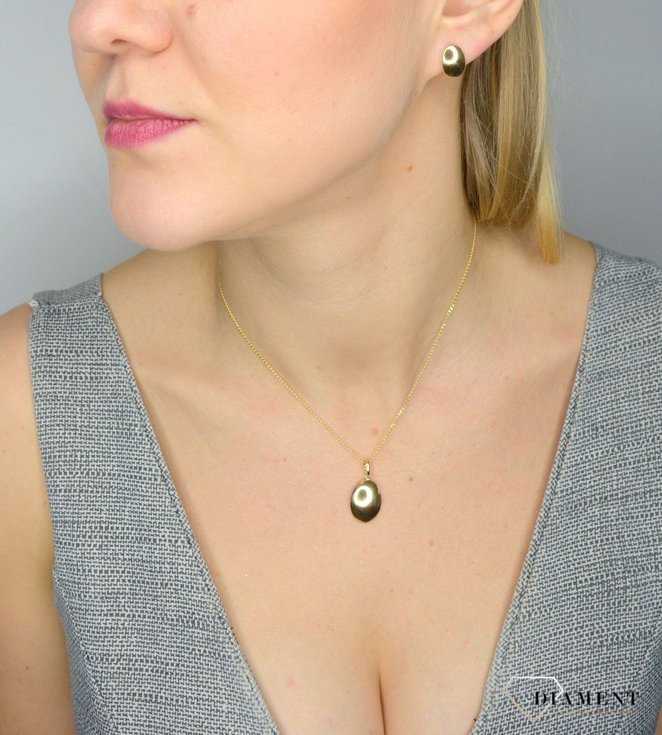 Złota zawieszka 585 gładki owal DIA-ZAW-1003K-585.jpg
