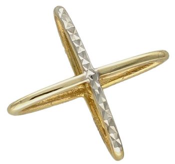 Złota zawieszka 333 'X' z białym złotem DIA-ZAW-10043-333. Piękna, złota zawieszka w kształcie X wykonana z z wysokiej próby złota 333. To uniwersalna biżuteria, która sprawdzi się także jako prezent na wiele okazji dla bliski.jpg