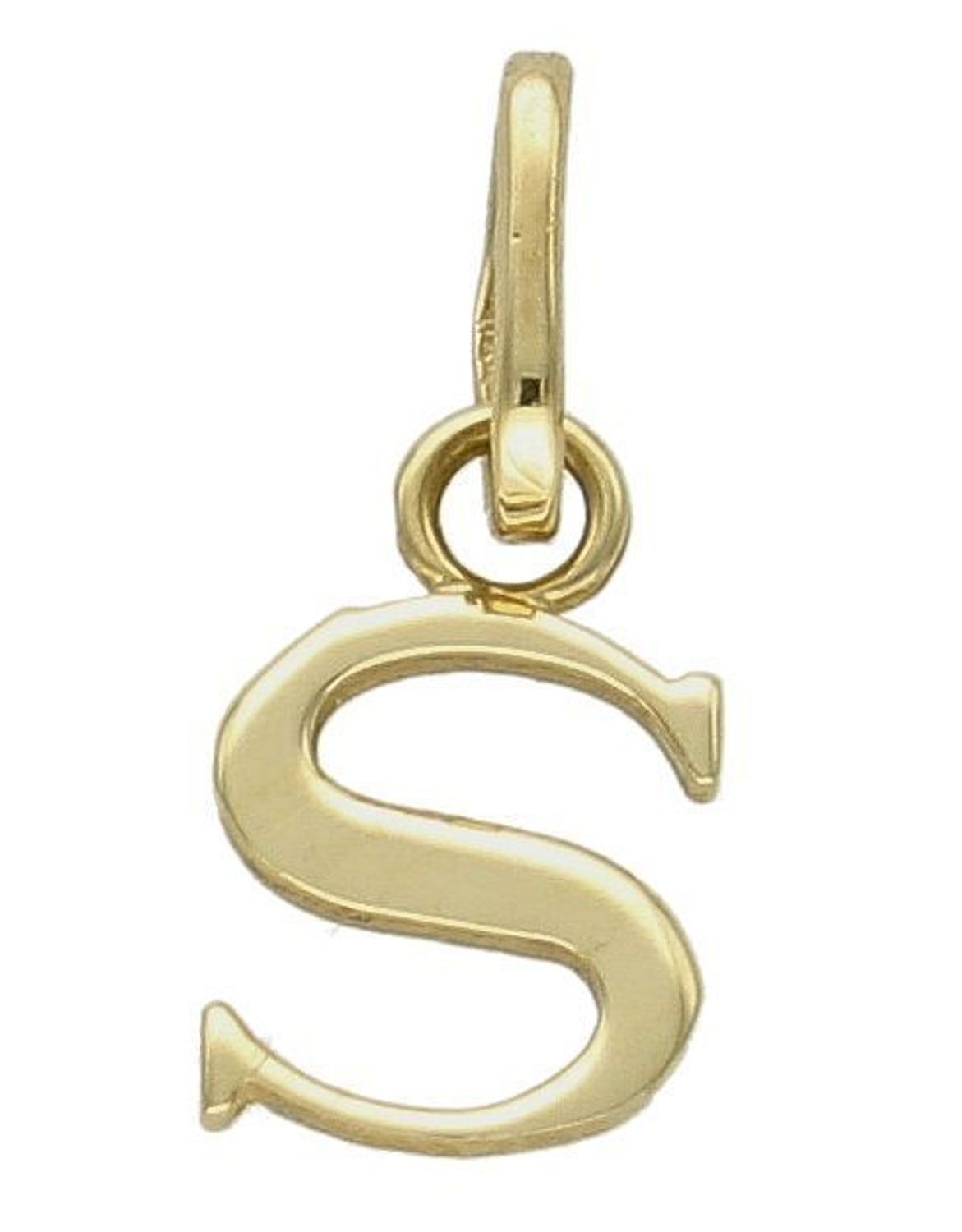 Złota zawieszka 585 literka S DIA-ZAW-10052-585. Wisiorek został wykonany z wysokiej jakości złota próby 585. Zawieszka złota literka. Złota literka S. Złoty wisiorek 585. Literka S do łańcuszka. Zawieszka literka idealna na p.jpg