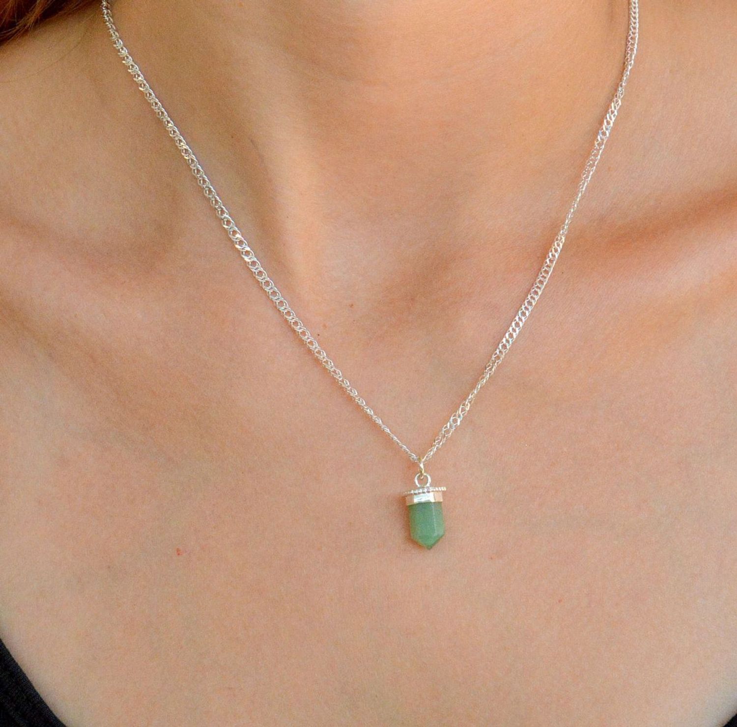 Srebrna zawieszka z kamieniem naturalnym awenturyn DIA-ZAW-10116-925. Srebrna zawieszka damska. Srebrna zawieszka z kamieniem naturalnym. Srebrna zawieszka z amazonitem. Zawieszka srebrna damska idealna na prezent..jpg