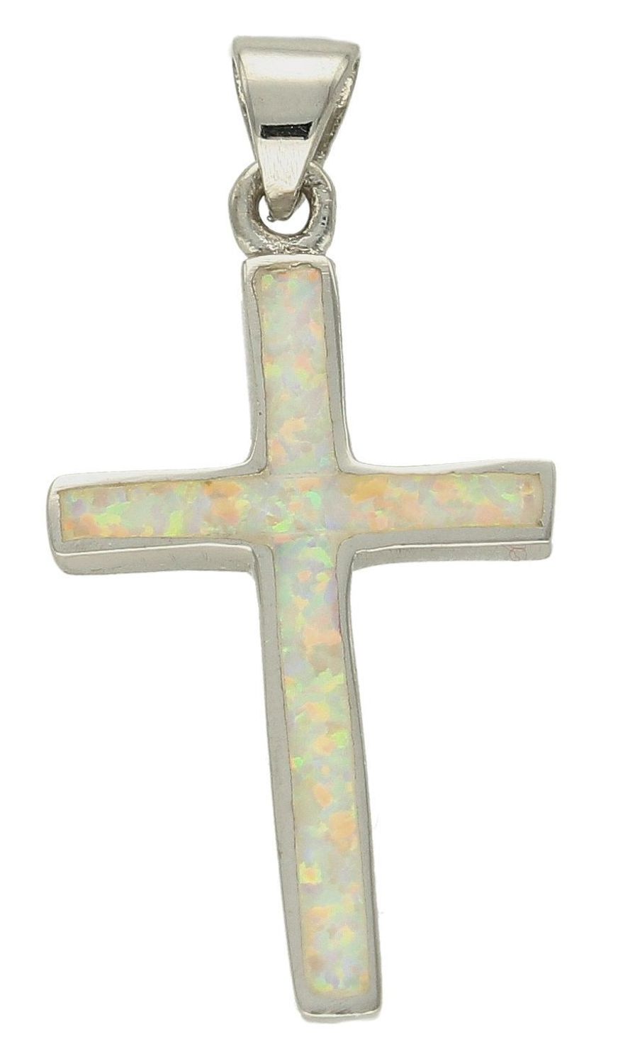 Srebrna zawieszka ozdobny krzyżyk z opalem DIA-ZAW-10301-925. Srebrna zawieszka damska. Srebrna zawieszka krzyżyk. Krzyżyk z opalem. Srebrna zawieszka z kamieniem naturalnym..jpg