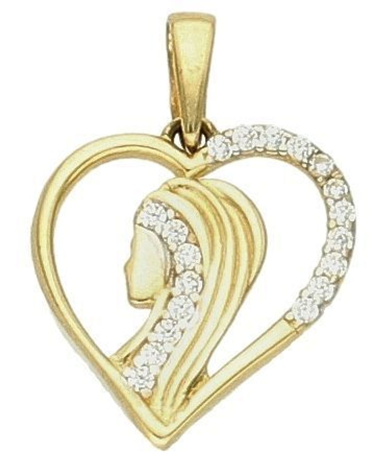 Zawieszka złota medalik Matka Boska 585 DIA-ZAW-10365-585.jpg