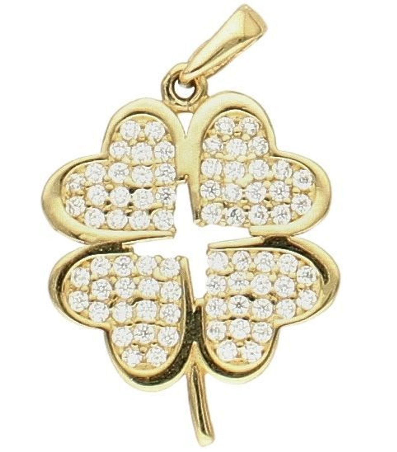 Zawieszka złota Koniczyna z cyrkoniami 585 DIA-ZAW-10368-585 (2).jpg