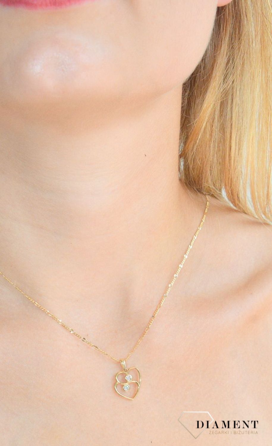 Zawieszka złota Połączone serca 585 DIA-ZAW-10371-585.jpg