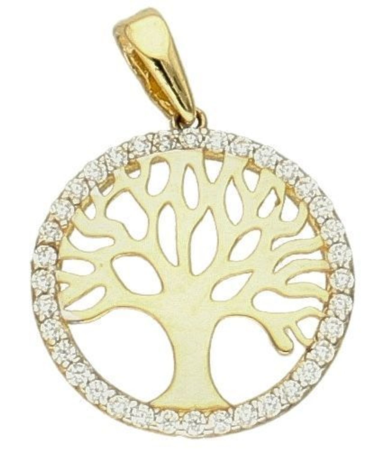 Zawieszka złota Gładkie drzewko szczęścia 585 DIA-ZAW-10372-585.jpg