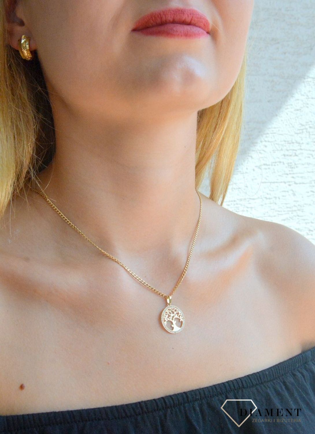 Zawieszka złota Drzewko szczęścia 585 DIA-ZAW-10373-585.jpg