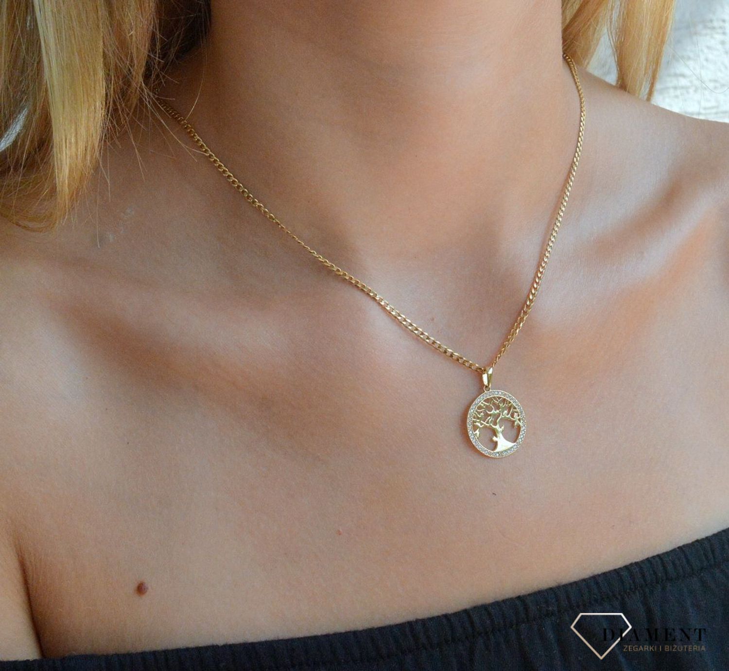 Zawieszka złota Drzewko szczęścia 585 DIA-ZAW-10373-585.jpg