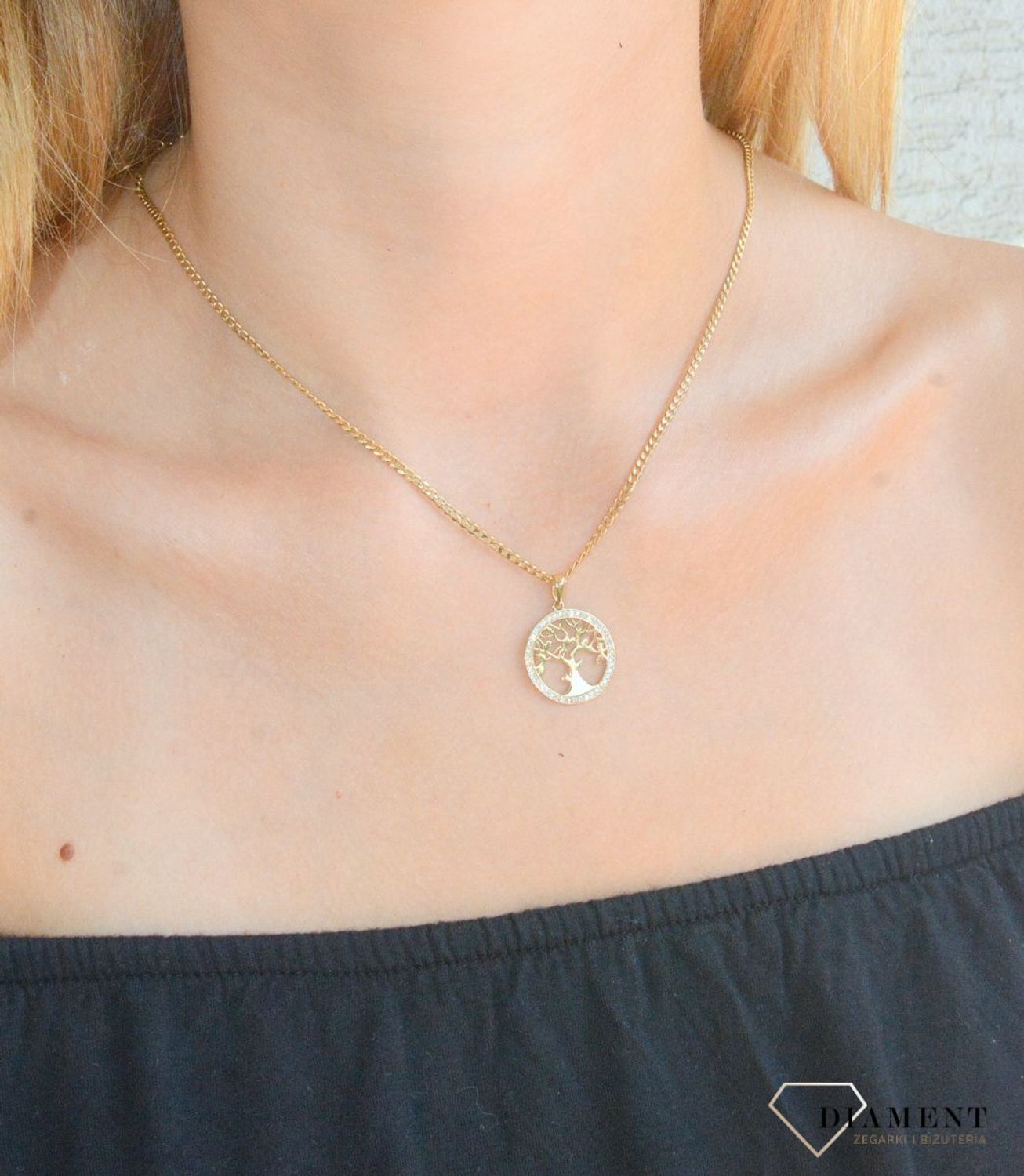 Zawieszka złota Drzewko szczęścia 585 DIA-ZAW-10373-585.jpg