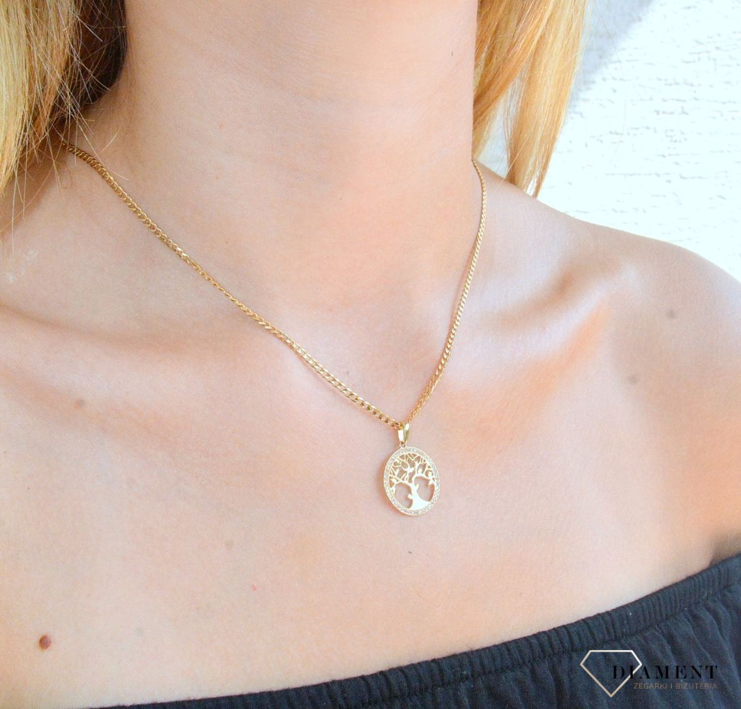 Zawieszka złota Drzewko szczęścia 585 DIA-ZAW-10373-585.jpg