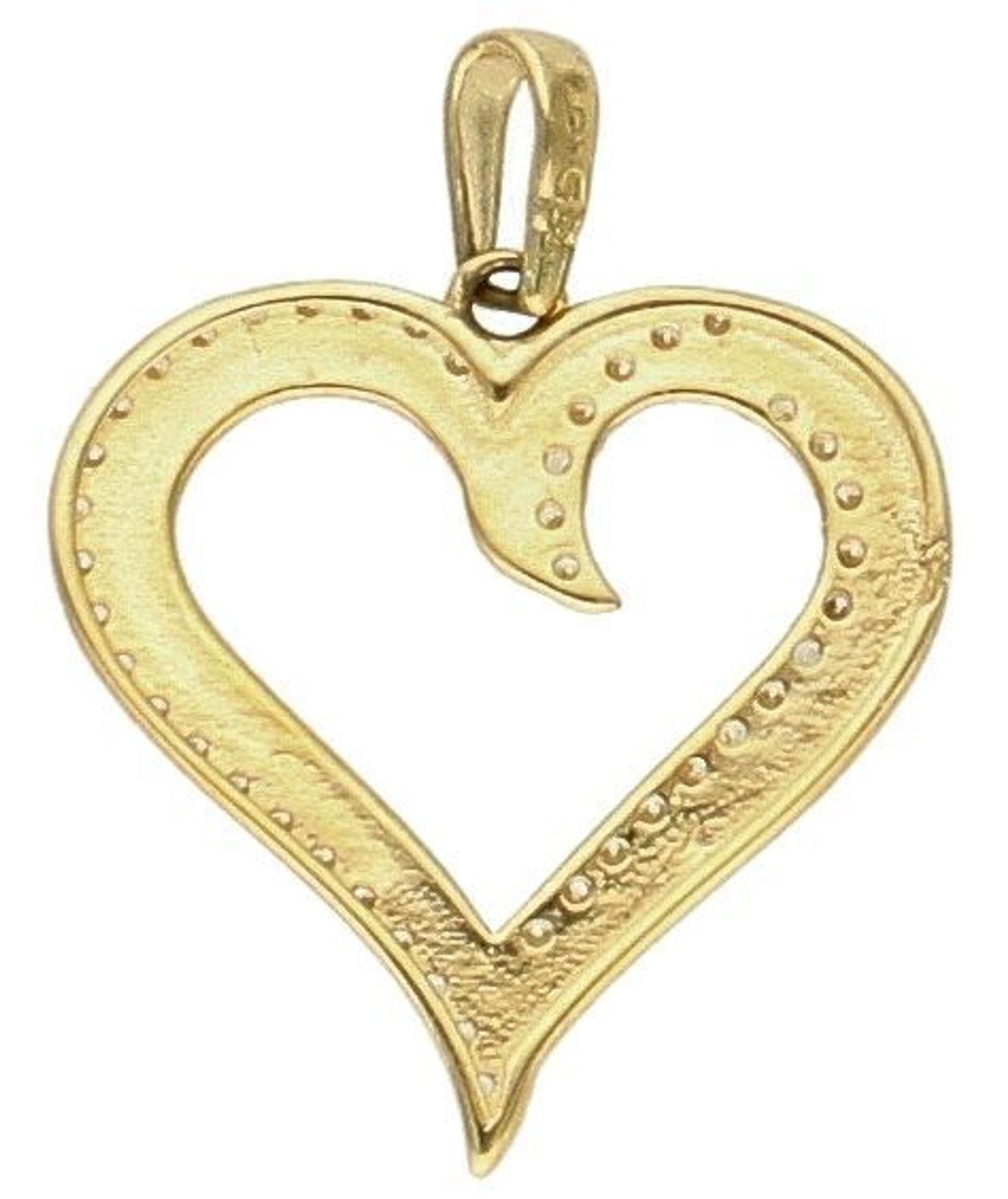 Zawieszka złota Biżuteryjne serduszko 585 DIA-ZAW-10408-585 (2).jpg