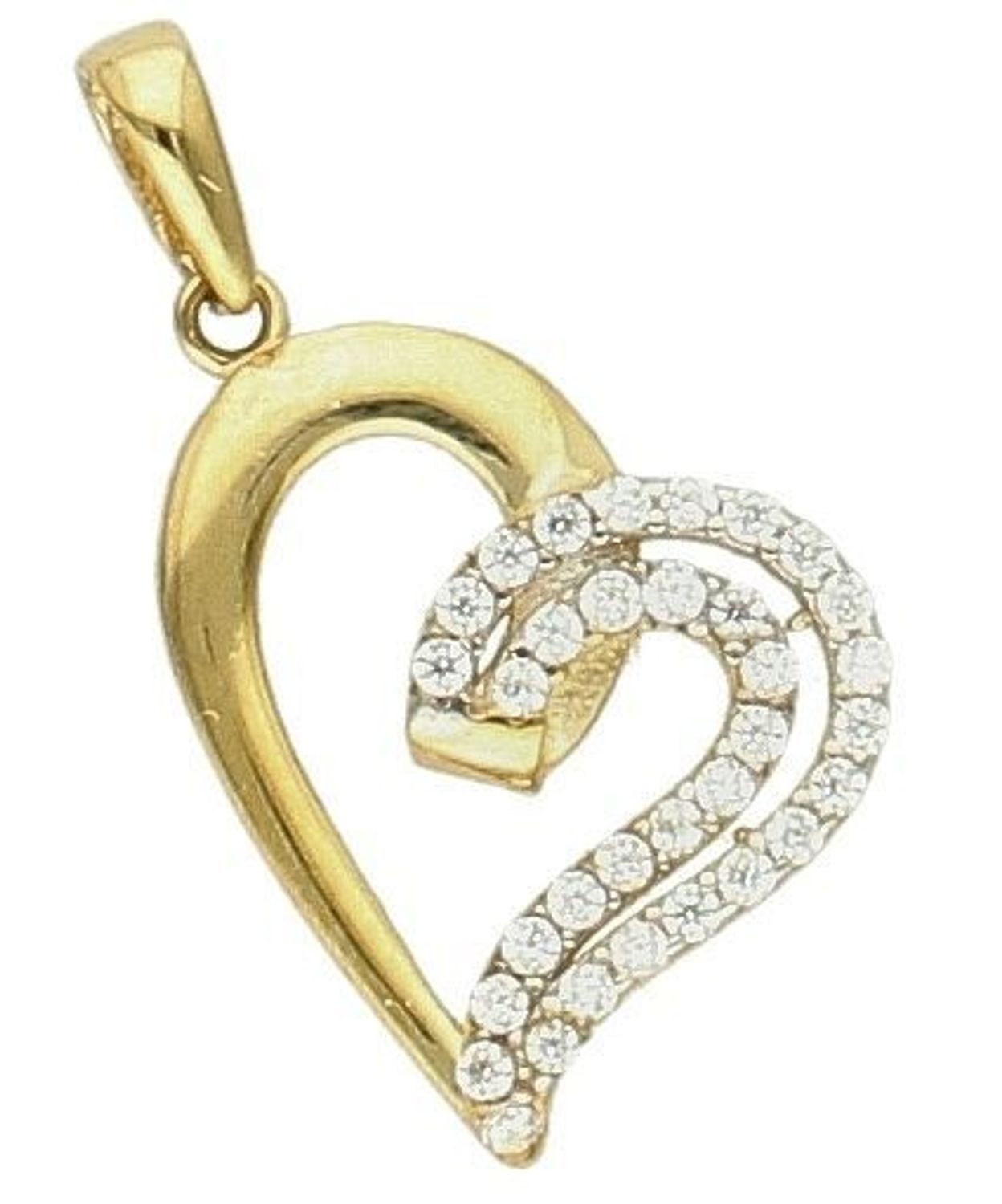 Zawieszka złota serce Dwie połowy 585 DIA-ZAW-10410-585 (1).jpg