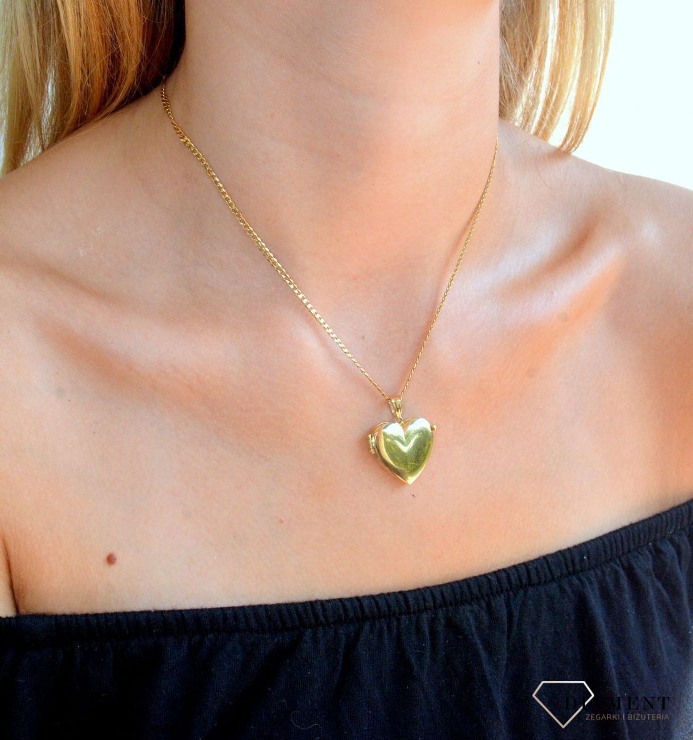 Zawieszka złota, puzderko Gładkie, duże serduszko  585 DIA-ZAW-10417-585 (2).jpg