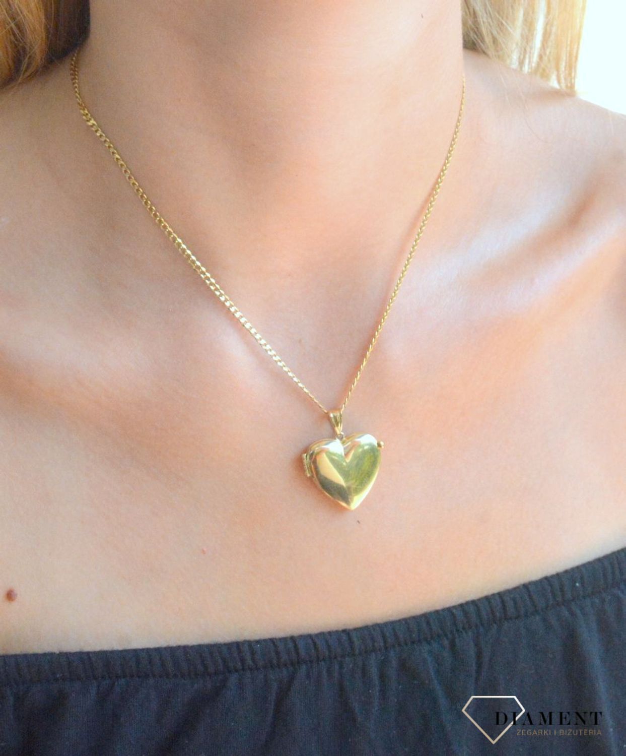 Zawieszka złota, puzderko Gładkie, duże serduszko  585 DIA-ZAW-10417-585 (2).jpg