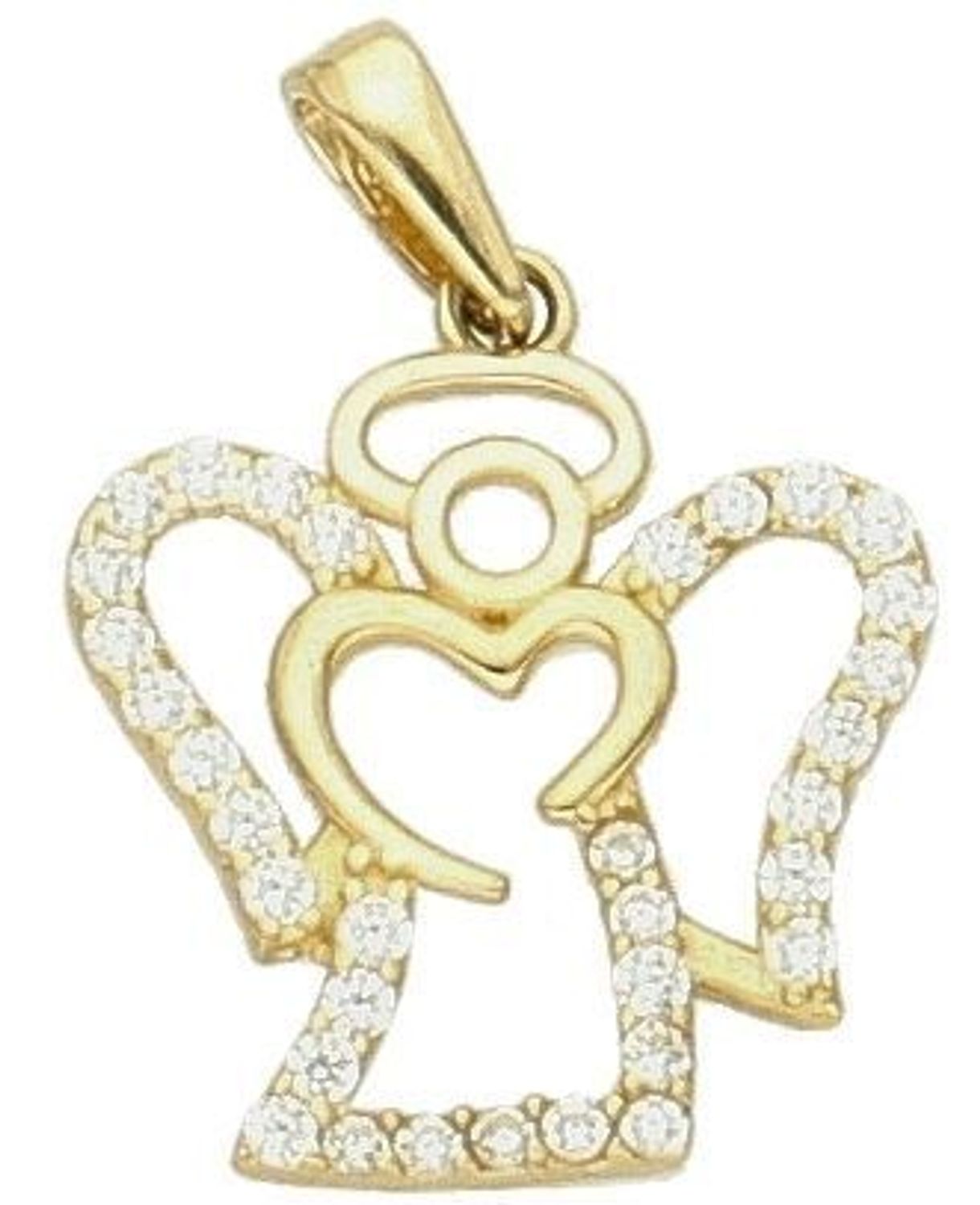 Zawieszka złota Aniołek w cyrkoniach 585 DIA-ZAW-10420-585.jpg