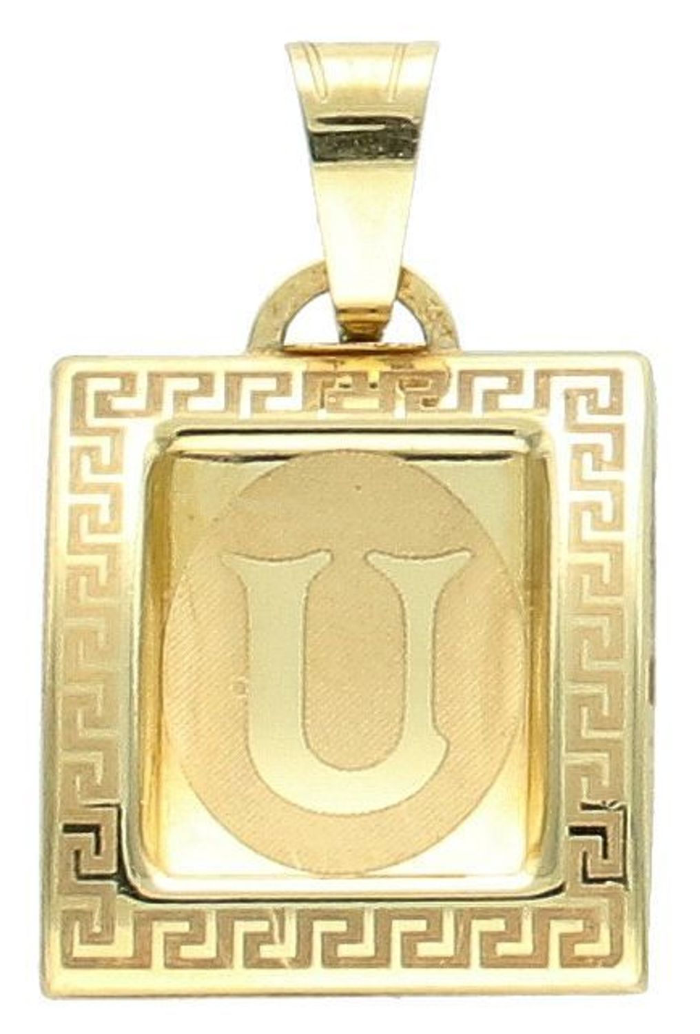 Złota zawieszka 585 literka U na papirusie DIA-ZAW-10501-585  Wisiorek został wykonany z najwyższej jakości złota próby 585 na papirusie. Złoto to jeden z najpopularniejszych kruszców, cenione 1.jpg