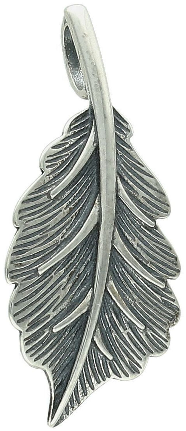 Zawieszka srebrna próba 925, liść oksydowany DIA-ZAW-10580-925 Ta wyjątkowa zawieszka srebrna w kształcie liścia jest wykonana z srebra próby 925 i ma subtelną oksydowaną powierzchnię, która 1.jpg