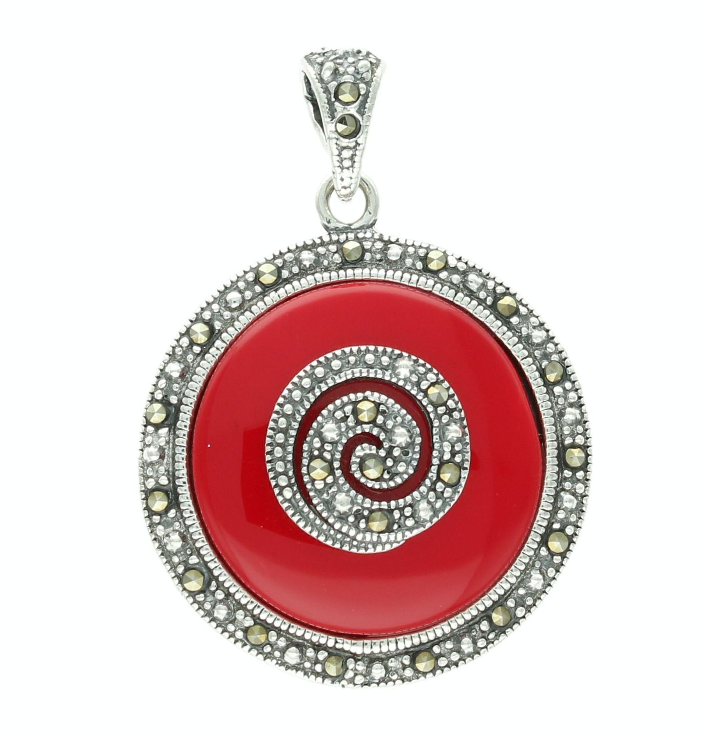 Srebrna zawieszka damska 925 koral z markazytami DIA-ZAW-10588-925.jpg