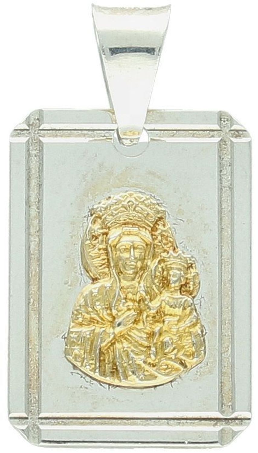 Prostokątny medalik srebrny z wizerunkiem w pozłoceniu DIA-ZAW-10639-925  2,4 cm.jpg