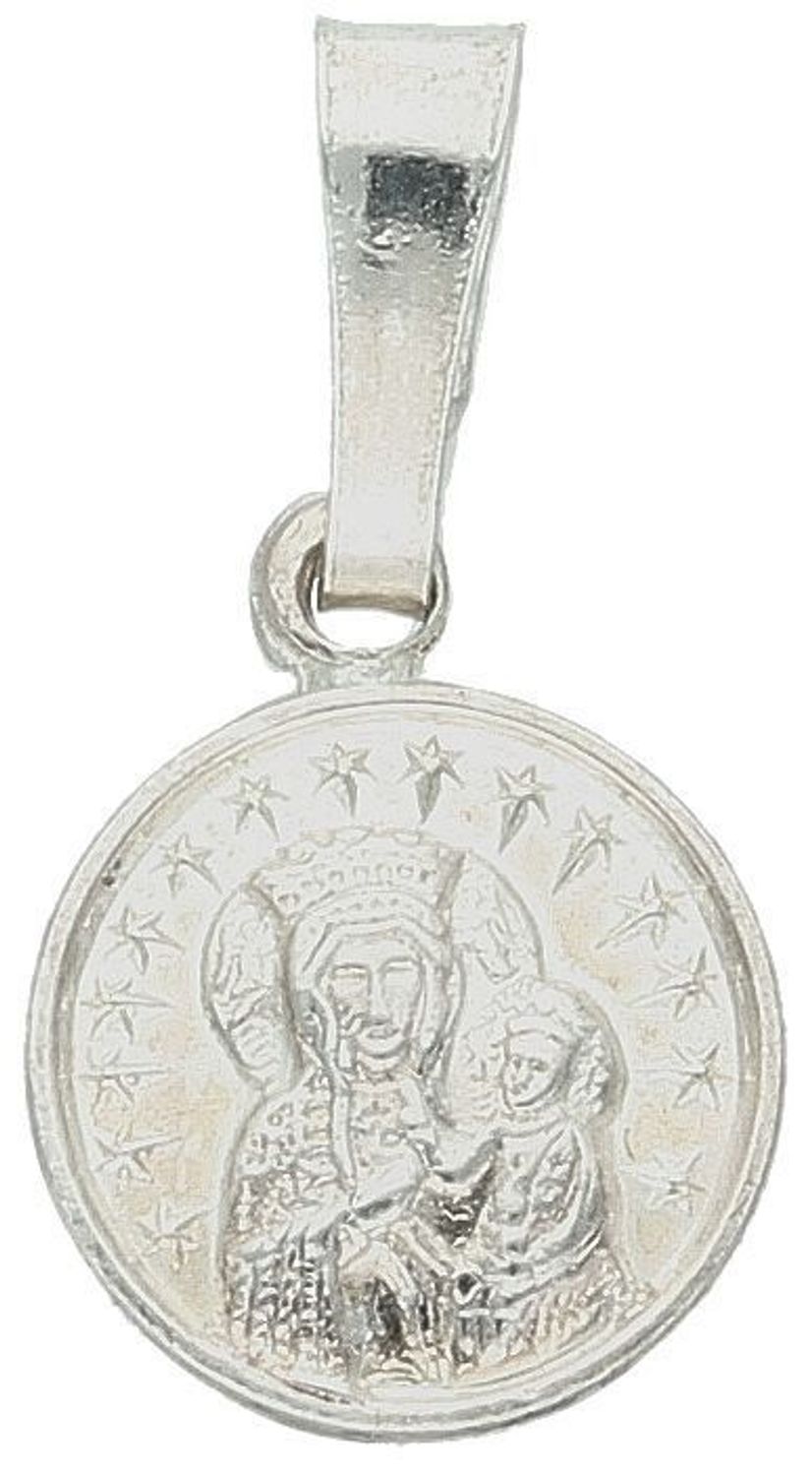 Zawieszka medalik srebrny próba 925, Matka Boska z dzieciątkiem DIA-ZAW-10649-925 Delikatny, srebrny medalik z wizerunkiem Matki Boskiej z Dzieciątkiem to wyjątkowy symbol miłości, opieki i duch.jpg