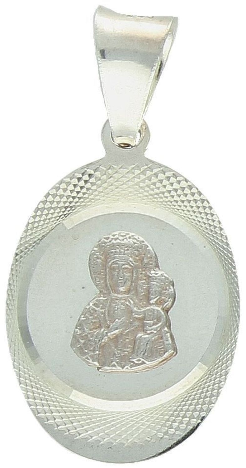 Zawieszka medalik srebrny próba 925, Matka Boska z dzieciątkiem DIA-ZAW-10650-925 Ten wyjątkowy medalik to połączenie duchowości, symboliki oraz 1.jpg