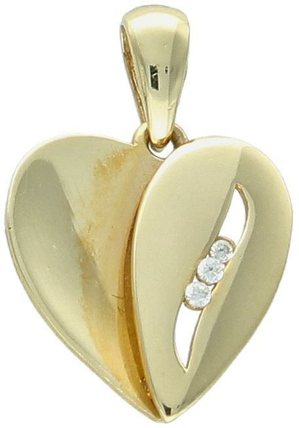 Zawieszka złota serce pr 585, DIA-ZAW-10907-585  Zawieszka wykonana z żółtego 14 karatowego złota w formie serca. Idealny pomysł na prezent. Biżuteria w formie serca, to pomysł na wyjątkowy 1.jpg