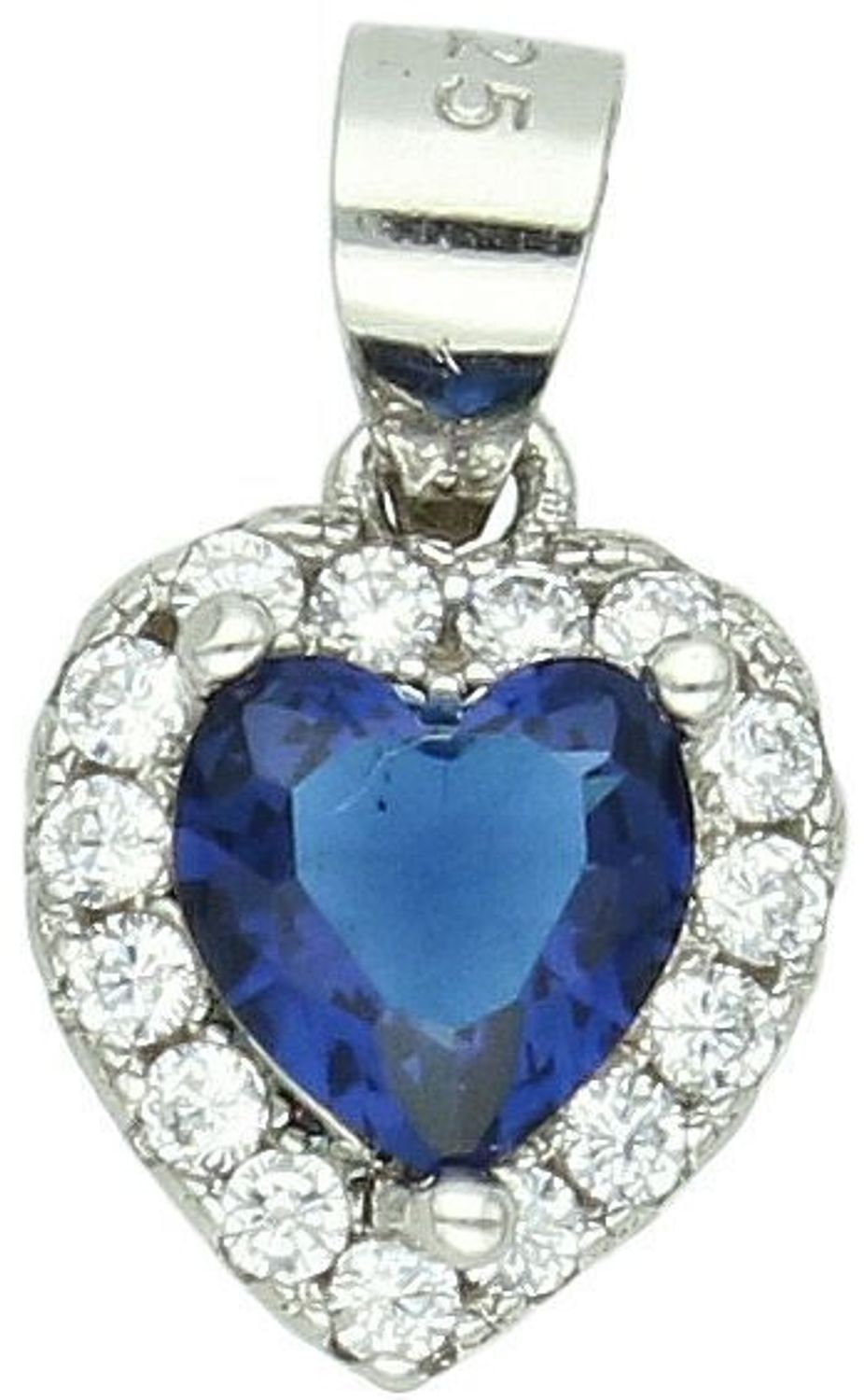 Srebrna zawieszka damska 925 serduszko z granatową cyrkonią DIA-ZAW-10963-925 Ag.jpg