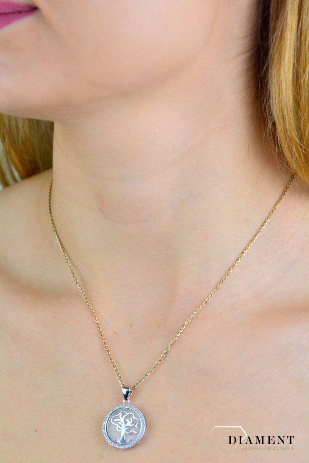 Srebrna zawieszka damska 925 drzewko szczęścia z ruchomymi cyrkoniami DIA-ZAW-10979-925.jpg